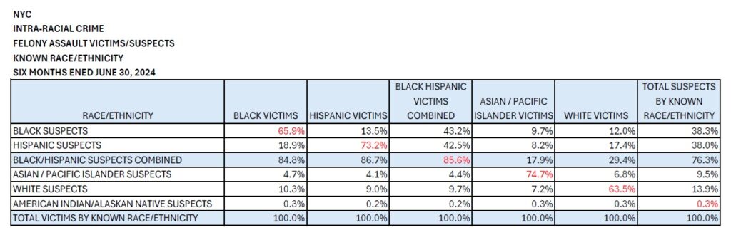 NYC-Intra-Racial-Crime-Felony-Assault-Six-Months-Ended-06-30-2024